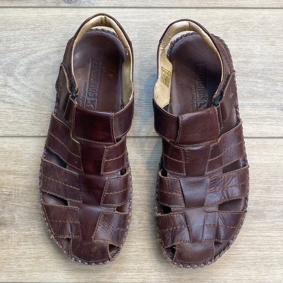 Pikolinos Tarifa Men\'s Sandals Brown Leather Gorpcore Casual Classic 42 8.5 main image 14